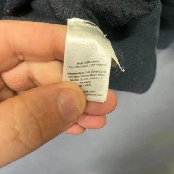 Vineyard Vines Quilted Top Sweatshirt Pull over Womens S Black Warm Sherpa 1250 - Picture 4 of 9